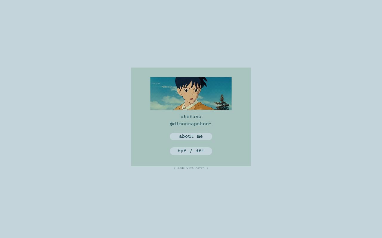 Carrd profile picture for @stefano